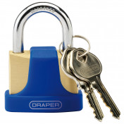 Solid Brass Padlock and 2 Keys with Hardened Steel Shackle and Bumper, 42mm