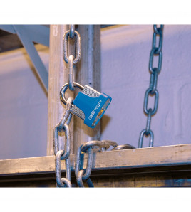 Laminated Steel Padlock and 2 Keys with Hardened Steel Shackle and Bumper, 44mm