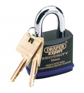 Heavy Duty Padlock and 2 Keys with Super Tough Molybdenum Steel Shackle, 54mm - Discontinued