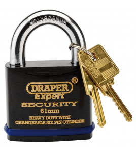 Heavy Duty Padlock and 2 Keys with Super Tough Molybdenum Steel Shackle, 61mm - Discontinued