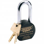 Heavy Duty Stainless Steel Padlock and 2 Keys, 63 x 50mm