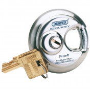 Stainless Steel Padlock and 2 Keys, 70mm Diameter - Discontinued