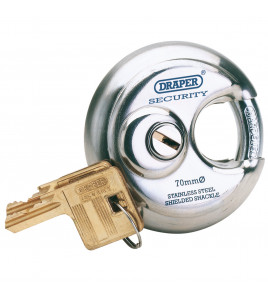 Stainless Steel Padlock and 2 Keys, 70mm Diameter - Discontinued