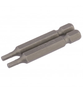 Hexagonal Insert Bit, 3mm, 1/4 Hex, 50mm Long (Pack of 2)