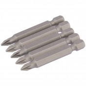 PZ Type Insert Bit, 1/4 Hex, 50mm Long, No.1 (Pack of 5)