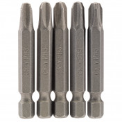 Cross Slot Insert Bit, 1/4 Hex, 50mm Long, No.3 (Pack of 5)