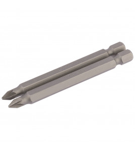 PZ Type Insert Bit, 1/4 Hex, 75mm Long, No.1 (Pack of 2)