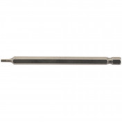 Hexagonal Insert Bit, 2.5mm, 1/4 Hex, 100mm Long (Pack of 1)