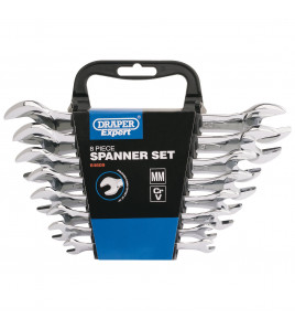 Draper Expert Metric Double Open Ended Spanner Set (8 Piece)