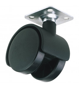 Twin Nylon Plate Castor, 40mm Diameter, S.W.L. 25kg