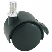 Twin Nylon Bolt Castor with Brake, 40mm Diameter, S.W.L. 25kg