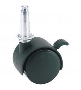 Nylon Castor with Brake, 40mm Diameter, S.W.L. 25kg