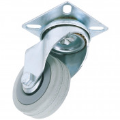 Swivel Plate Fixing Rubber Castor, 50mm Diameter, S.W.L. 50kg