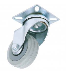 Swivel Plate Fixing Rubber Castor, 50mm Diameter, S.W.L. 50kg