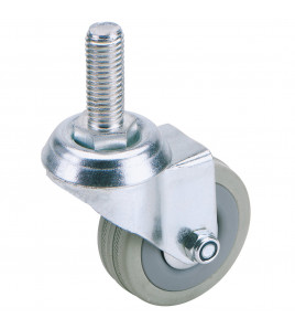 Swivel Bolt Fixing Rubber Castor, 50mm Diameter, S.W.L. 50kg