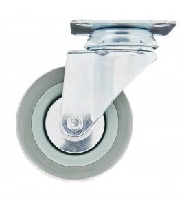 Swivel Plate Fixing Rubber Castor, 75mm Diameter, S.W.L. 70kg