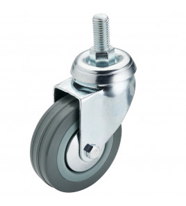 Swivel Bolt Fixing Rubber Castor, 75mm Diameter, S.W.L. 70kg