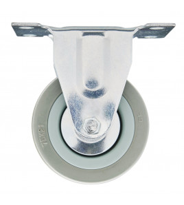 Fixed Plate Fixing Rubber Castor, 75mm Diameter, S.W.L. 70kg