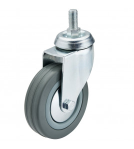 Swivel Bolt Fixing Rubber Castor, 100mm Diameter, S.W.L. 80kg