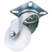 Swivel Plate Fixing Nylon Wheel, 50mm Diameter, S.W.L. 50kg