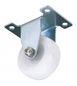 Fixed Plate Fixing Nylon Wheel, 50mm Diameter, S.W.L. 75kg