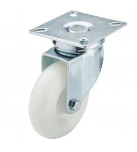 Swivel Plate Fixing Nylon Wheel, 75mm Diameter, S.W.L. 70kg