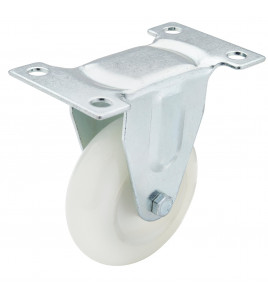 Fixed Plate Fixing Nylon Wheel, 75mm Diameter, S.W.L. 100kg