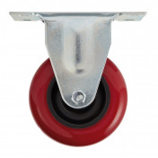 Fixed Plate Fixing Polyurethane Wheel, 75mm Diameter, S.W.L. 100kg