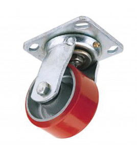 Swivel Plate Fixing Heavy Duty Polyurethane Wheel, 100mm Diameter, S.W.L. 250kg