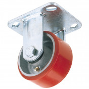 Fixed Plate Fixing Heavy Duty Polyurethane Wheel, 100mm Diameter, S.W.L. 250kg