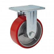 Fixed Plate Fixing Heavy Duty Polyurethane Wheel, 125mm Diameter, S.W.L. 300kg