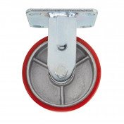 Fixed Plate Fixing Heavy Duty Polyurethane Wheel, 125mm Diameter, S.W.L. 300kg