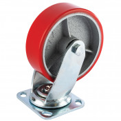 Swivel Plate Fixing Heavy Duty Polyurethane Wheel, 160mm Diameter, S.W.L. 400kg