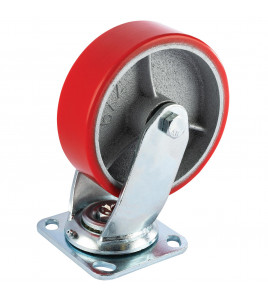 Swivel Plate Fixing Heavy Duty Polyurethane Wheel, 160mm Diameter, S.W.L. 400kg