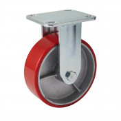 Fixed Plate Fixing Heavy Duty Polyurethane Wheel, 160mm Diameter, S.W.L. 400kg