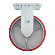 Fixed Plate Fixing Heavy Duty Polyurethane Wheel, 160mm Diameter, S.W.L. 400kg