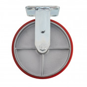 Fixed Plate Fixing Heavy Duty Polyurethane Wheel, 200mm Diameter, S.W.L. 500kg