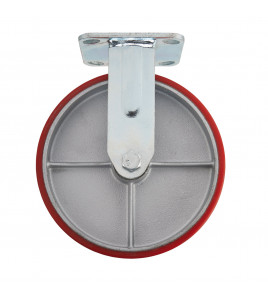 Fixed Plate Fixing Heavy Duty Polyurethane Wheel, 200mm Diameter, S.W.L. 500kg