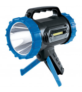 LED Rechargeable Spotlight with Power Bank and Stand, 10W, 850 Lumens - Discontinued