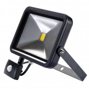 COB LED Slimline Wall Mounted Floodlight with PIR Sensor, 30W, 1,950 Lumens
