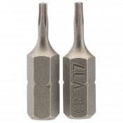 Draper TX-STAR® Insert Bit, 1/4 Hex, 25mm Long, T7 (Pack of 2)