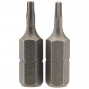 Draper TX-STAR® Insert Bit, 1/4 Hex, 25mm Long, T8 (Pack of 2)