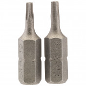 Draper TX-STAR® Insert Bit, 1/4 Hex, 25mm Long, T9 (Pack of 2)