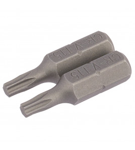 Draper TX-STAR® Insert Bit, 1/4 Hex, 25mm Long, T15 (Pack of 2)