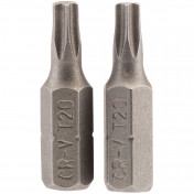 Draper TX-STAR® Insert Bit, 1/4 Hex, 25mm Long, T20 (Pack of 2)