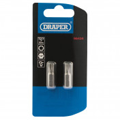 Draper TX-STAR® Insert Bit, 1/4 Hex, 25mm Long, T27 (Pack of 2)