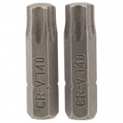 Draper TX-STAR® Insert Bit, 1/4 Hex, 25mm Long, T40 (Pack of 2)