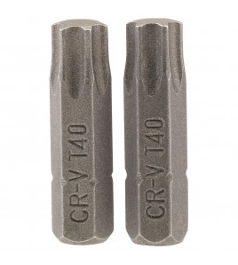 Draper TX-STAR® Insert Bit, 1/4 Hex, 25mm Long, T40 (Pack of 2)