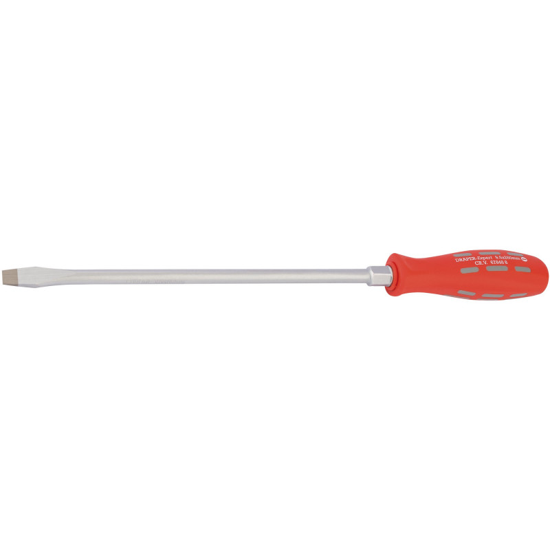 Draper Expert Plain Slot Flared Tip Long Reach Mechanic's Screwdriver, 250 x 9.5mm (Sold Loose) - Discontinued