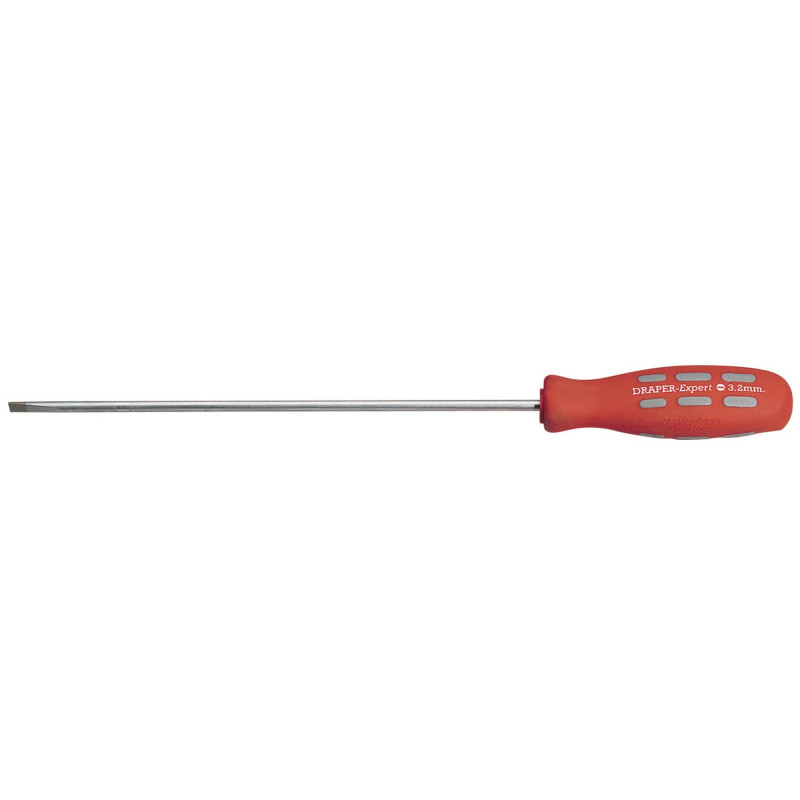 Draper Expert Plain Slot Parallel Tip Mechanics Screwdriver, 150 x 3.2mm (Sold Loose)